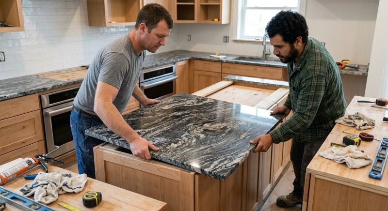 Granite Slab Installation in Sacramento, CA